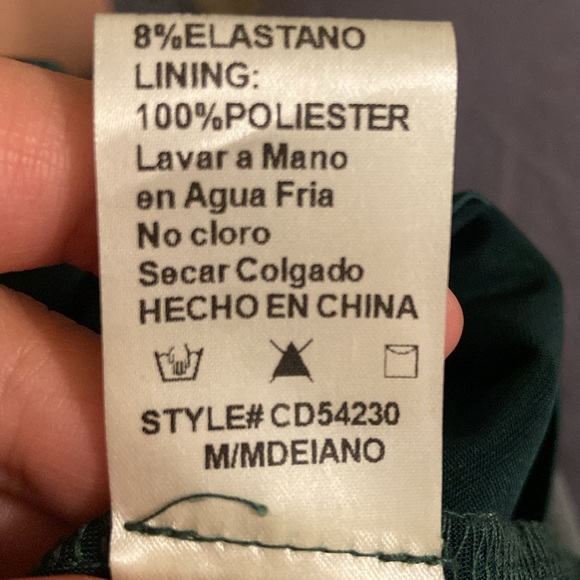 Windsor One Shoulder Dress Dark Forest Green Size Medium - Picture 10 of 10